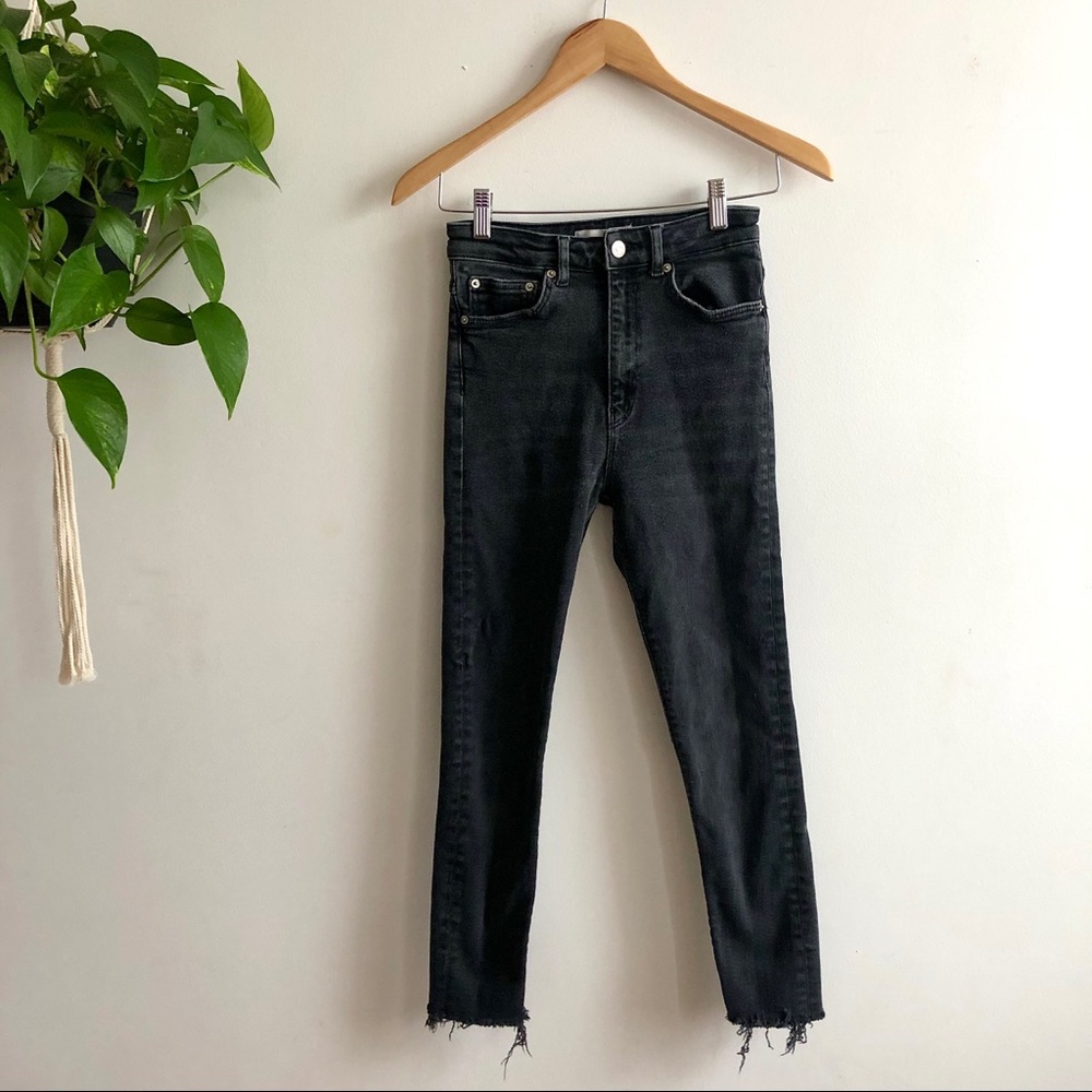 Zara Black High Rise Stretch Skinny Jeans